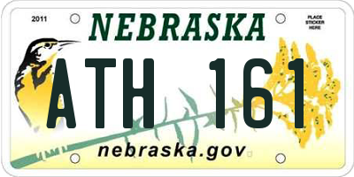 NE license plate ATH161