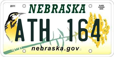 NE license plate ATH164