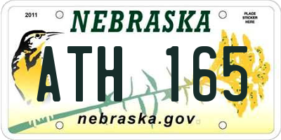NE license plate ATH165