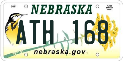 NE license plate ATH168