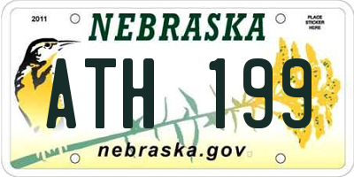 NE license plate ATH199