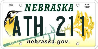 NE license plate ATH211