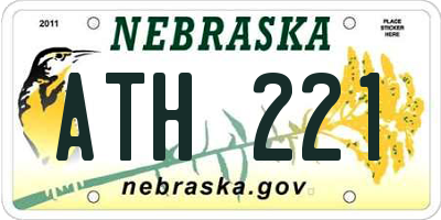 NE license plate ATH221