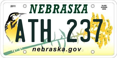NE license plate ATH237