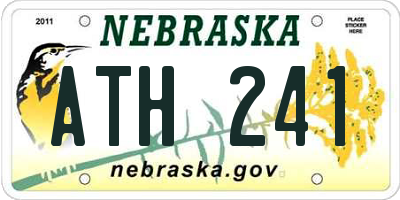 NE license plate ATH241
