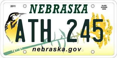 NE license plate ATH245