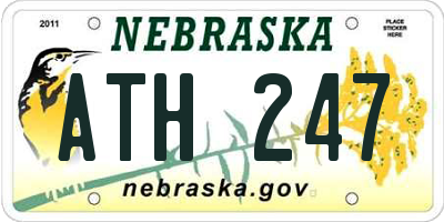 NE license plate ATH247