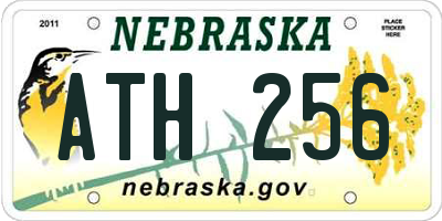 NE license plate ATH256