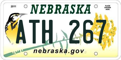 NE license plate ATH267