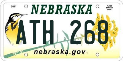 NE license plate ATH268