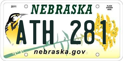NE license plate ATH281