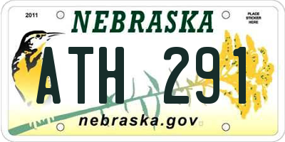 NE license plate ATH291