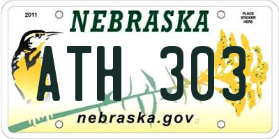 NE license plate ATH303