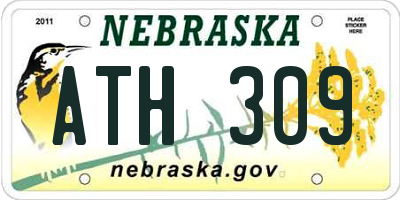 NE license plate ATH309