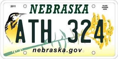 NE license plate ATH324