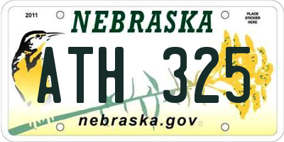 NE license plate ATH325