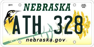 NE license plate ATH328