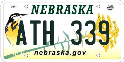 NE license plate ATH339