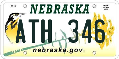 NE license plate ATH346