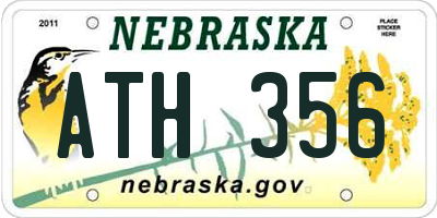 NE license plate ATH356