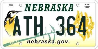 NE license plate ATH364