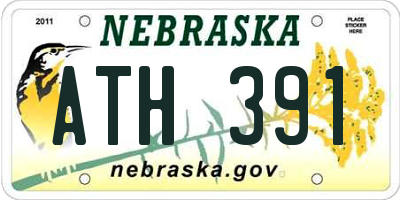 NE license plate ATH391