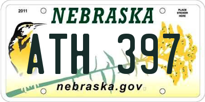 NE license plate ATH397
