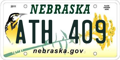 NE license plate ATH409
