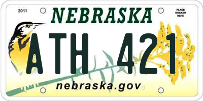 NE license plate ATH421