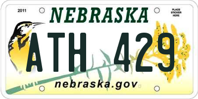 NE license plate ATH429