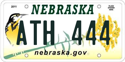 NE license plate ATH444