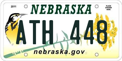 NE license plate ATH448