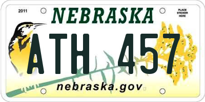 NE license plate ATH457