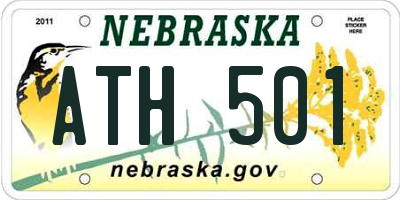 NE license plate ATH501
