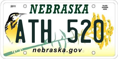 NE license plate ATH520