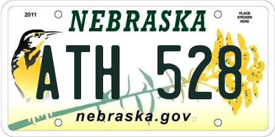 NE license plate ATH528