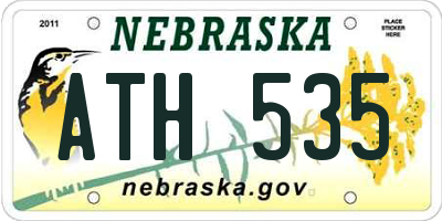 NE license plate ATH535