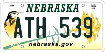NE license plate ATH539