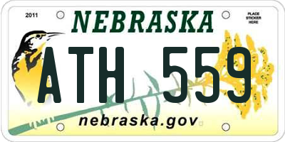 NE license plate ATH559