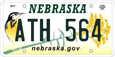 NE license plate ATH564