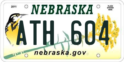 NE license plate ATH604
