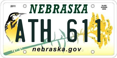 NE license plate ATH611