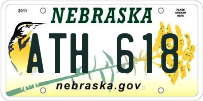 NE license plate ATH618