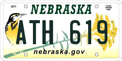 NE license plate ATH619