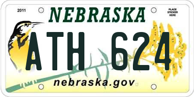 NE license plate ATH624