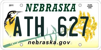 NE license plate ATH627