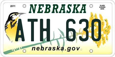 NE license plate ATH630