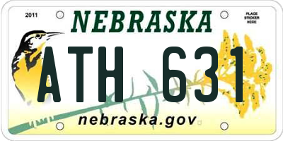 NE license plate ATH631