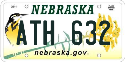 NE license plate ATH632