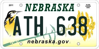 NE license plate ATH638